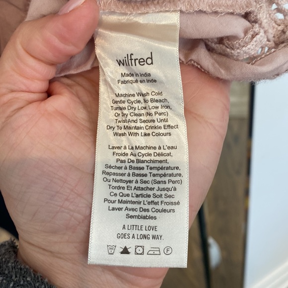 Wilfred off the shoulder crochet top in blush - Picture 8 of 9